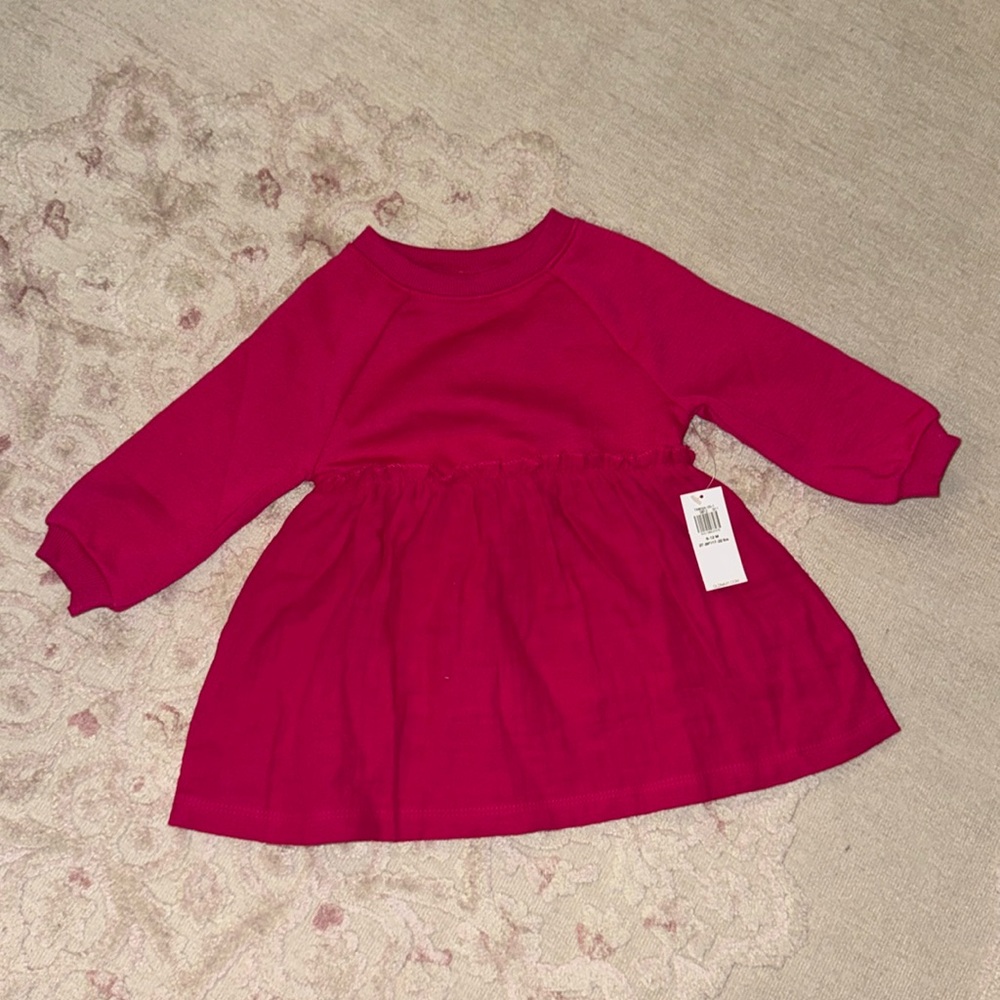 Old Navy | Hot Pink Long Sleeve Dress for Baby Girl